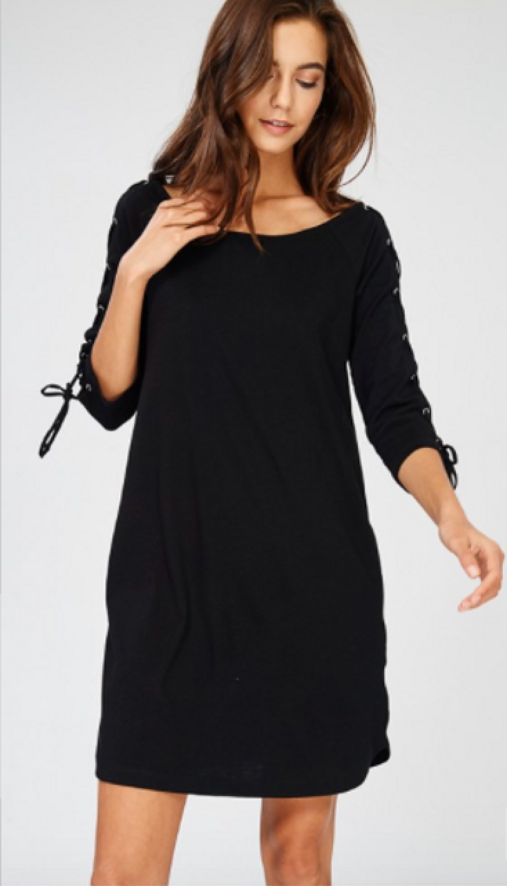Wishlist Lace-Up Sleeve Dress