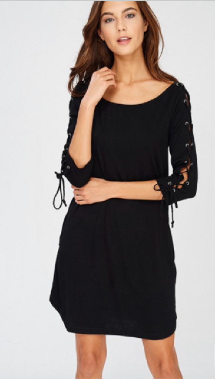 Wishlist Lace-Up Sleeve Dress