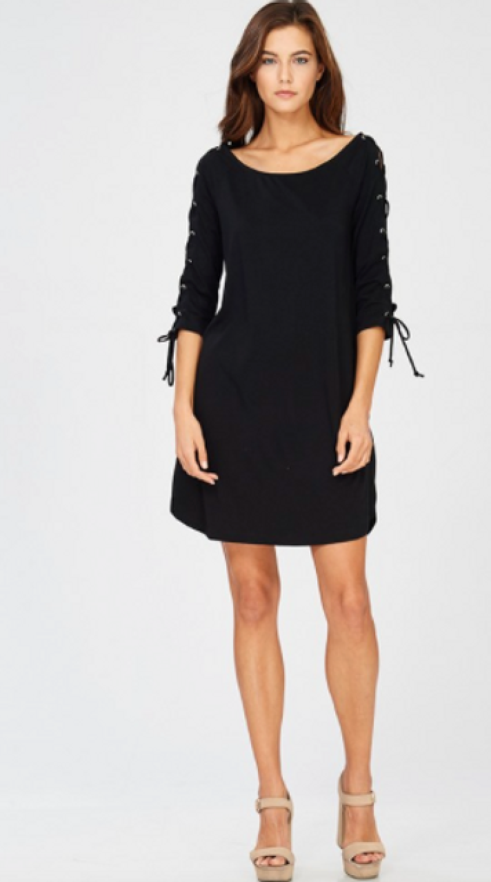 Wishlist Lace-Up Sleeve Dress