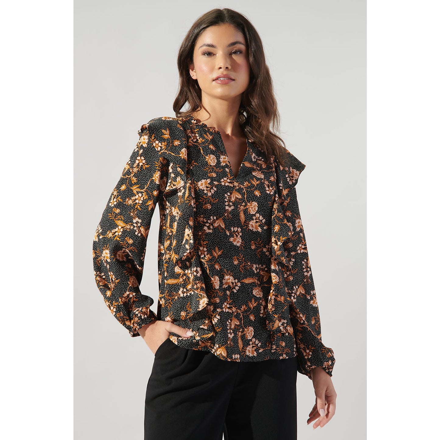 Zara Floral Dot Wilhem Blouse